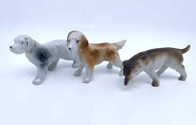 Mixed Lot 3 Vintage MCM Miniature Porcelain Dog - Animal Figurines Made In Japan • $22.49