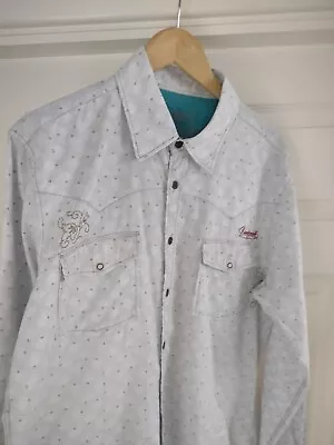 Riverproducts Size L ❤️Chest 44  Mens Cowboy Style Shirt Excellent Condition  • £6