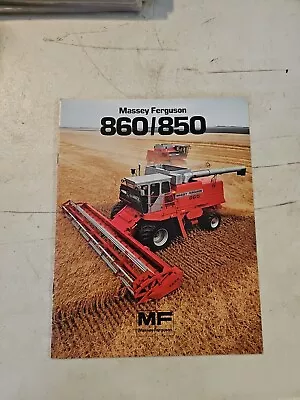 Vintage 1985 Massey Ferguson 860 850 Combine Dealer Sales Brochure Catalog  • $13.45