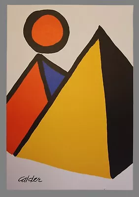 Alexander Calder Lithograph Pyramids And Sun 1975 Signed Undated • $300