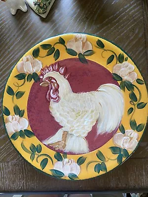 Hand Painted Lesal Ceramics Chicken Plate Lisa Lindberg Van Nortwick California • $16.99