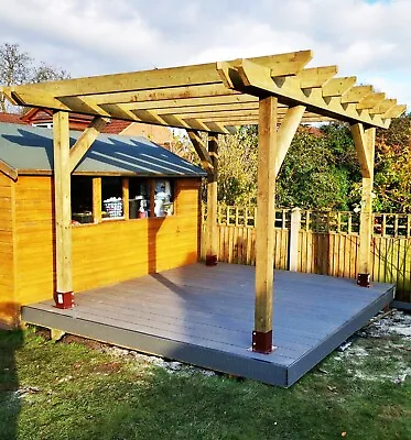 Garden Pergola - Heavy Duty - Treated Timbers -  One Shown Is 3.6 X 3.6 Mt • £490