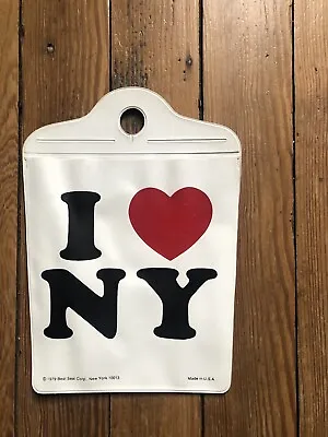 RARE! Vintage 1979 NOS Milton Glaser I Love NY Logo Car Lighter Trash Litter Bag • $75