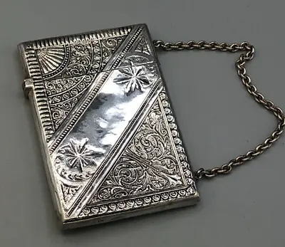 Vintage Sterling Silver Card Box 3 5/8  X 2.5  • $129