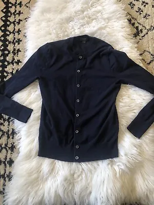 J Crew Cardigan Sweater Size XS Navy Blue Cotton Blend Stretch. CC • $15