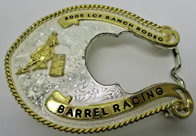 Montana Silversmiths 2005 LCF Ranch Rodeo Barrel Racing Belt Buckle • $30