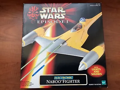 Star Wars Hasbro Phantom Menace Episode 1 Electronic Naboo Starfighter 1998 • $64.99