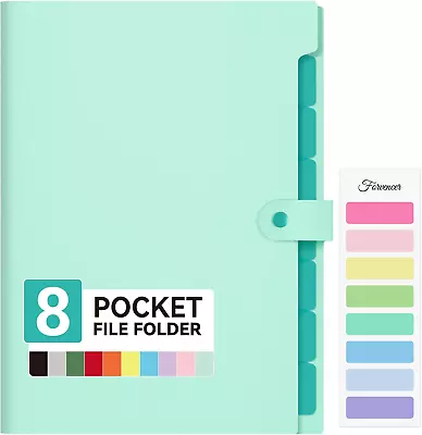 Expanding File Folder With 8 Pocket Letter Size Accordion File Organizer Porta • $5.69