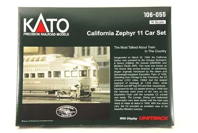 KATO N-Scale 106-055 California Zephyr 11 Car Set With Display UNITRACK Japan • $474.99