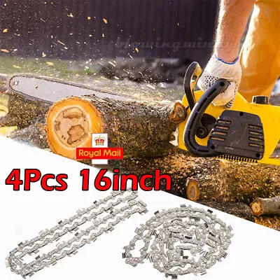 4X 16inch 56 Drive Links Chainsaw Saw Chain Parts Tool Chainsaw Blade UK New UK • £13.99