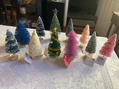 Assorted Lot Of 11 Miniature Christmas Trees • $11.95