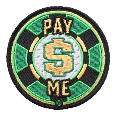 Pay Me Dollar Sign Poker Chip Patch Gambling Patches • $4.99