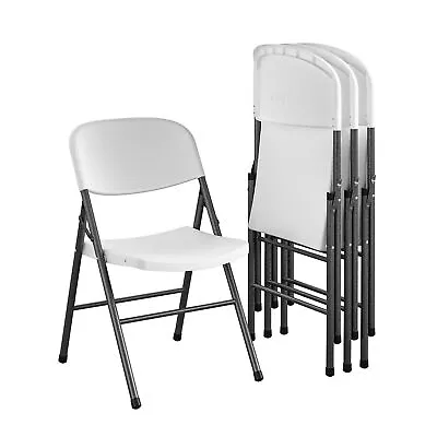 Folding Chair 4-Pack Apartment Comfortable Durability Stability Premium Resin US • $135.35