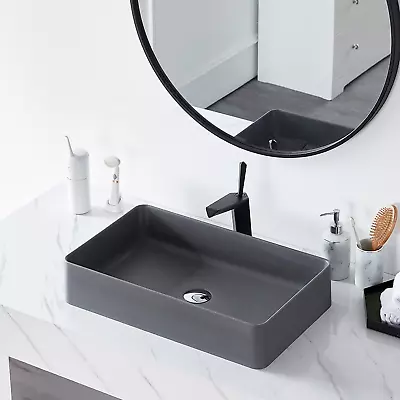 Bathroom Vessel Sink Quartz Stone Vanity Sink Above Counter Bathroom Sink For Ca • $321.99