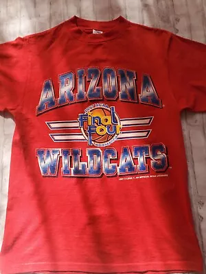 Arizona Final Four Wildcats T Shirt 1997 NCAA Vintage Basketball U Of A Tee M • $29.89