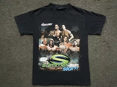 VINTAGE 2007 Summer Slam T Shirt Adult S / YOUTH XL 2-Sided WWF WWE PPV Cena • $89.99