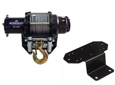 Viper 50 Ft Midnight Winch 3000 Lb Steel With Mount For Yamaha Rhino 450 2006-11 • $179.98