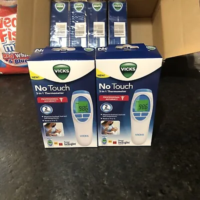 BUNDLE OF 2 Vicks No-Touch 3 In 1 Thermometer NEW • $18.99