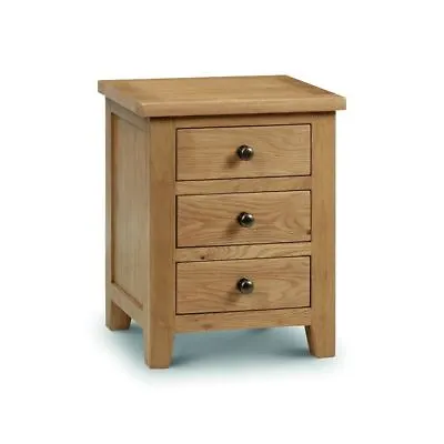 3 Drawer Marlborough Oak Wood Traditional Bedside Cabinet Bedroom Storage • £164.99