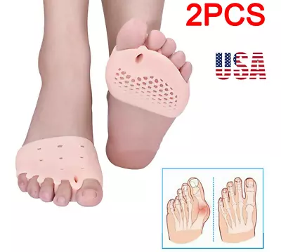 2Pcs Silicone Bunion Toe Corrector Orthotics Straighter Separator Pain Relief • $5.01