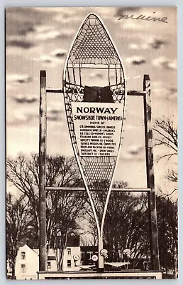 Maine Norway Snowshoe Town Of America Vintage Postcard • $8.75