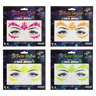 Neon UV Face Jewels By Moon Glow - Festival Face Body Gems Crystal Make Up • £4.99