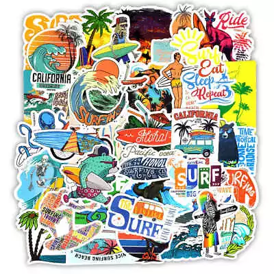 20pcs Surfing Stickers Decals Surf Water Vintage Coast VSCO Buy 2 Get 1 Free • $4.55