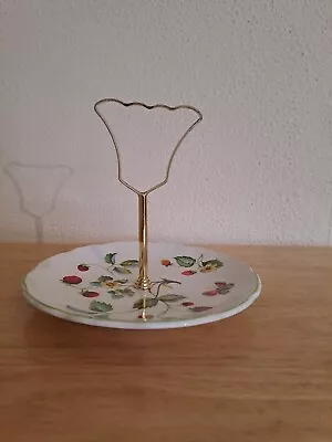 £9.95 • Buy Vintage  Old Foley James Kent Wild Strawberry Cake / Tart / Sandwich Plate