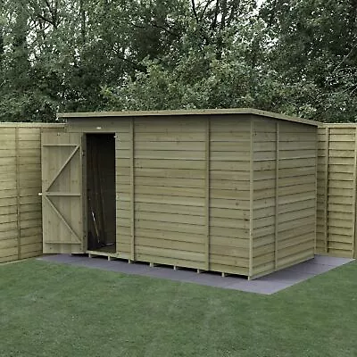 Forest 4Life 10x6 Pent Shed Single Door No Window 25yr Guarantee Free Delivery • £749.99