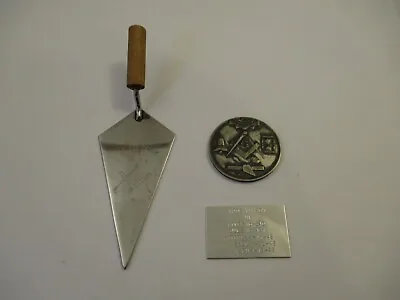 Vintage Freemason Master Mason Trowel Membership Coin Token Queen Beach 540 • $29.99