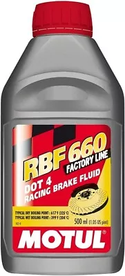 Motul RBF660 DOT 3 5 Racing Brake Fluid 500ml Ducati Yamaha KTM Honda • $27.95