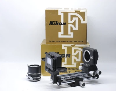 $299.99 • Buy Nikon Bellows Focusing Attachment PB-4 & Nikon PS4 Slide Copying Adapter