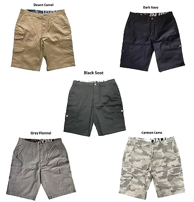 IRON Clothing Flex Comfort Waistband Stretch Twill Multi Pocket Cargo Short • $19.99