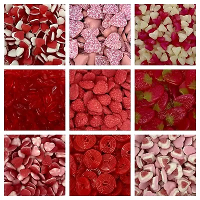 VALENTINES LOVE WEDDING Retro Sweets Gift Candy Red Pink Sweets Heart Themed  • £4.21