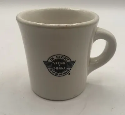 Vintage STEAK N SHAKE Diner Coffee Mug Cup Buffalo China Restaurant • $8