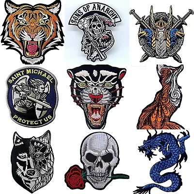 Free Delivery Biker Patches Badges Embroidered Iron On Sew On Tag Patches Cotton • £3.99