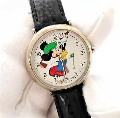 MICKEY MOUSE Avronel  3D GOLF Ball & Club   RARE MEN'S CHARACTER WATCH176 • $183.99