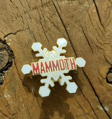 Mammoth California CA Snowflake Ski Small Lapel Hat Jacket Pin • $25.95