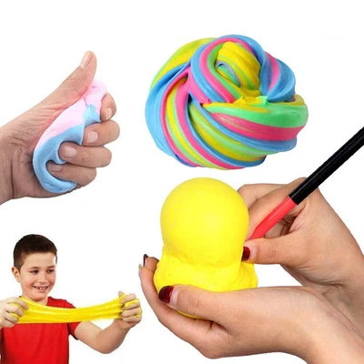 $10.41 • Buy 4pcs Party Favor Non Stick Fluffy Slime Kit DIY For Kids Soft Butter Stretchy