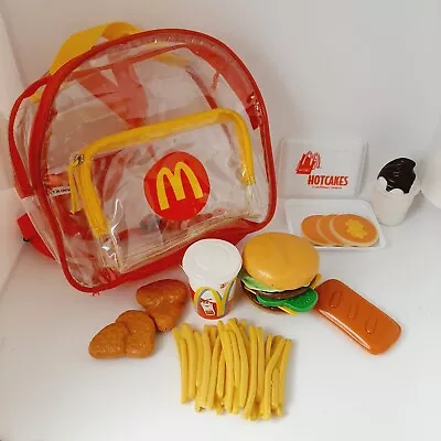 Vintage McDonald's Play Food With Backpack 2001 Big Mac Apple Pie Fries • $40