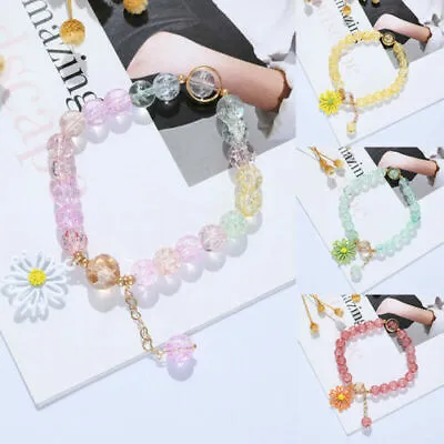 Girls XMAS Kids Children Crystal Charm Lovely Gift Daisy Bracelet Jewellery • £3.23