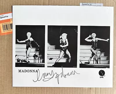 Madonna Hand Signed Autograph Rare Record Company Promo Photo Music Memorabilia • $124.34