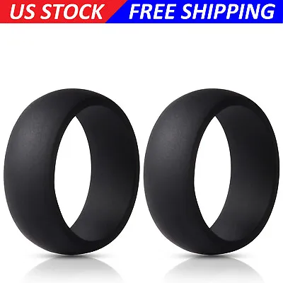SILICONE WEDDING RING Men Rubber Band By LiveLife BOGO ~ Pick 2 Colors • $7.95