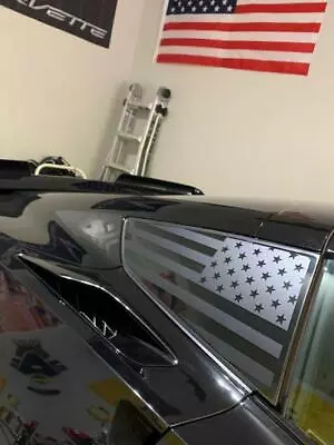 C7 Corvette Rear Quarter Window Flag Decal. 2014-2019 Corvette.  • $33.99