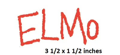 Elmo Logo Wall Decal Text Name Vinyl Sticker Sesame Street Peel Stick Art Decor • $2.99