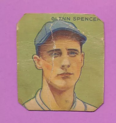 Cropped R319 Glenn Spencer 1933 Goudey #84 Poor Authentic Vintage *tphlc-scrpbk • $10.57