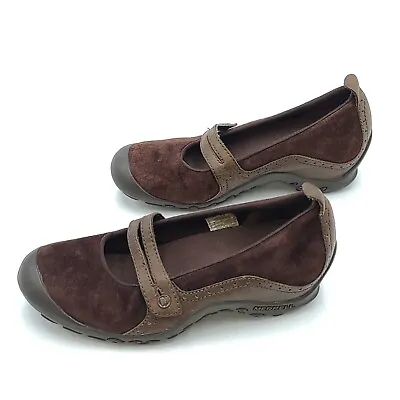 Merrell Plaza Bandeau J46114 Women's Chocolate Leather Mary Jane Shoes Size US 8 • $33.42