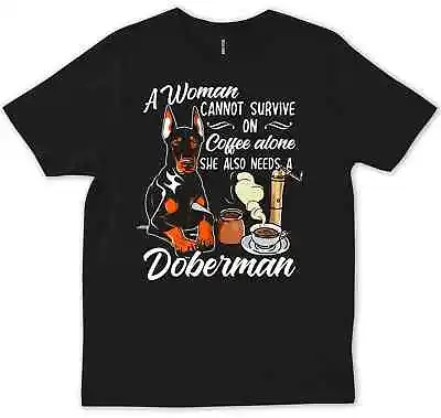 Funny Doberman Owner Mom Dad Gift Christmas Fur Vintage T-shirt • $25.99