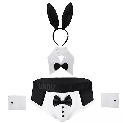 US Men's Tuxedo Collared Role Play Costume Boxer Briefs Panties Naughty Suit • $11.69