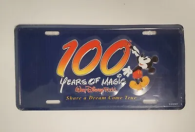 Walt Disney World 100 Years Magic License Plate Mickey Mouse  Brand New Sealed • $12.99